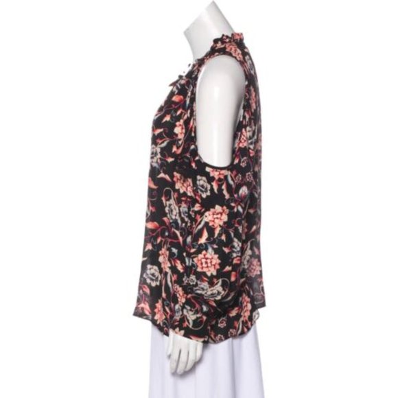 Parker 154308 Women's Ruffle Cold Shoulder Blouse V-Neck Edelweiss Sz. Small - Picture 5 of 5